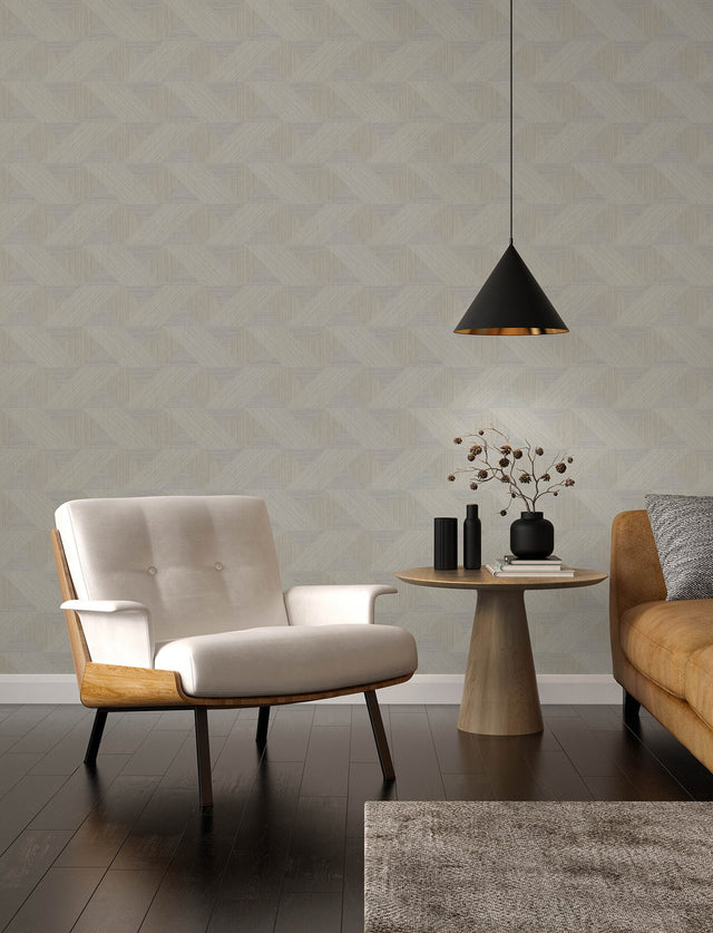 Presley Grey Tessellation Wallpaper with Textured Geometric Pattern - A-Street Prints 4141-27135