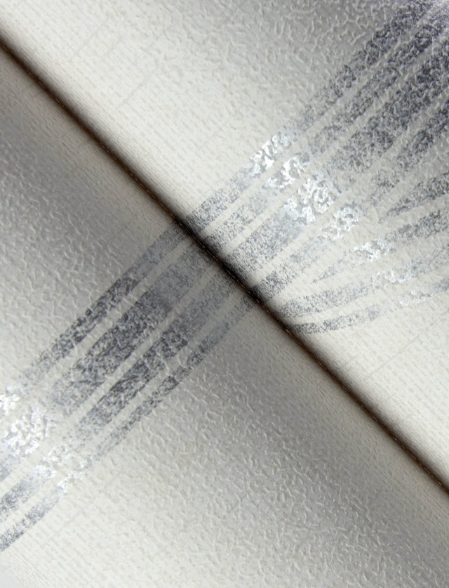 Harlow Silver Curved Contours Wallpaper with Geometric Linen-Look Pattern - A-Street Prints 4141-27138