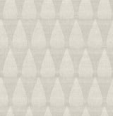 Mirko Grey Ogee Wallpaper with Modern Graphic Ogee Pattern - Brewster 4141-27145