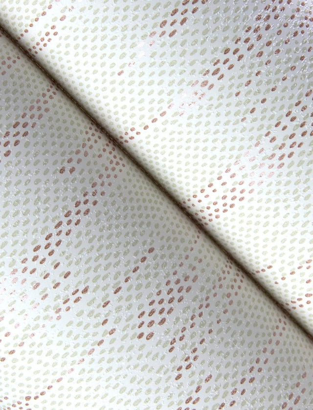 Baris Rose Gold Stipple Stripe Wallpaper with Modern Ogee Graphic Pattern - A-Street Prints 4141-27147