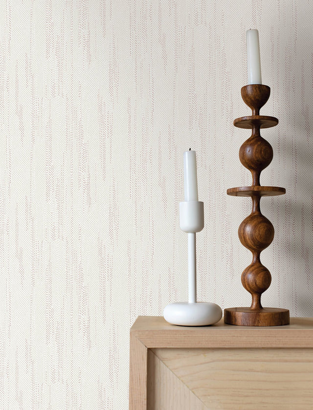 Baris Rose Gold Stipple Stripe Wallpaper with Modern Ogee Graphic Pattern - A-Street Prints 4141-27147