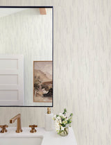 Baris Silver Stipple Stripe Wallpaper with Metallic Textured Abstract Stripe - A-Street Prints 4141-27148