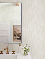 Baris Gold Stipple Stripe Wallpaper with Modern Abstract Textured Metallic Raised Ink - Brewster 4141-27149