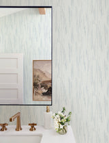 Baris Aqua Stipple Stripe Wallpaper with Modern Abstract Textured Raised Ink - A-Street Prints 4141-27150
