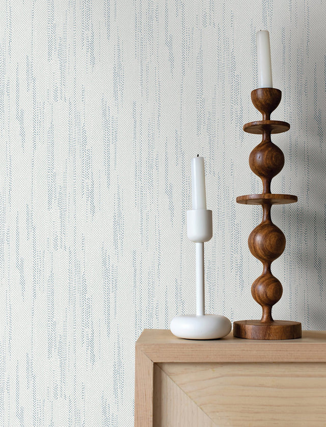 Baris Aqua Stipple Stripe Wallpaper with Modern Abstract Textured Raised Ink - A-Street Prints 4141-27150
