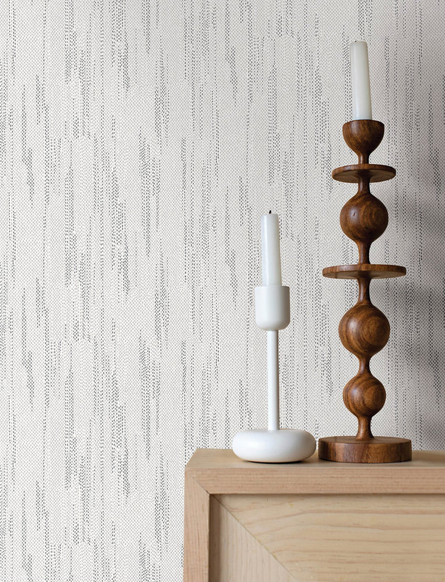 Baris Charcoal Stipple Stripe Wallpaper with Modern Abstract Raised Ink Texture - A-Street Prints 4141-27151