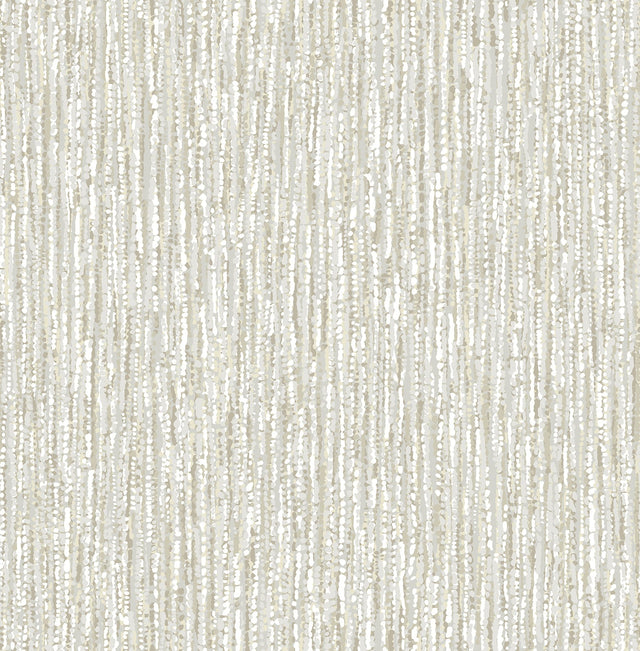 Corliss Neutral Beaded Strands Neutral Wallpaper with Abstract Modern Textured Raised Ink - A-Street Prints 4141-27152