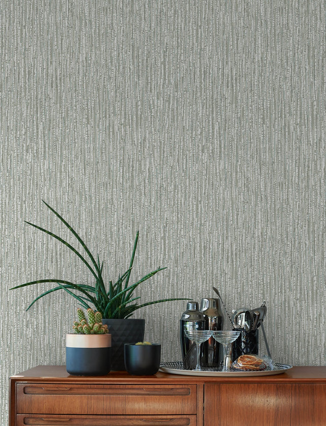 Corliss Moss Beaded Strands Wallpaper with Modern Abstract Pattern - A-Street Prints 4141-27153