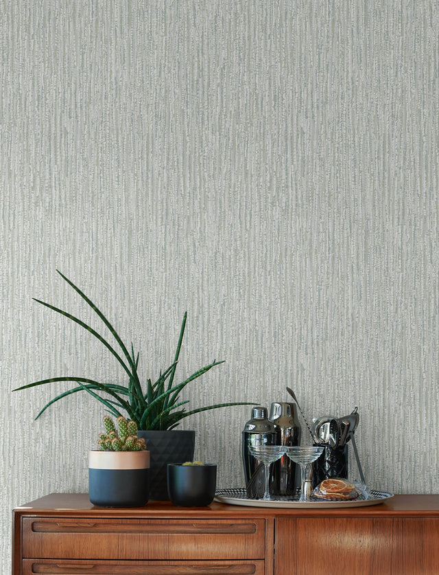 Corliss Light Grey Beaded Strands Wallpaper with Modern Abstract Pattern - A-Street Prints 4141-27155