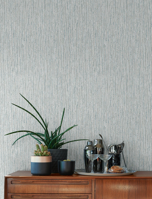 Corliss Light Blue Beaded Strands Wallpaper with Abstract Modern Pattern - A-Street Prints 4141-27156