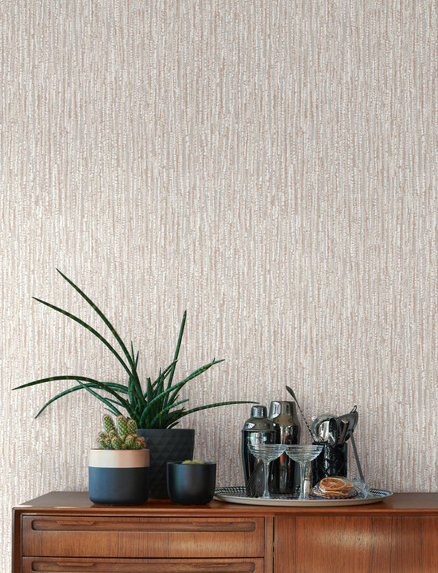 Corliss Blush Beaded Strands Wallpaper with Modern Abstract Beaded Motif - A-Street Prints 4141-27157