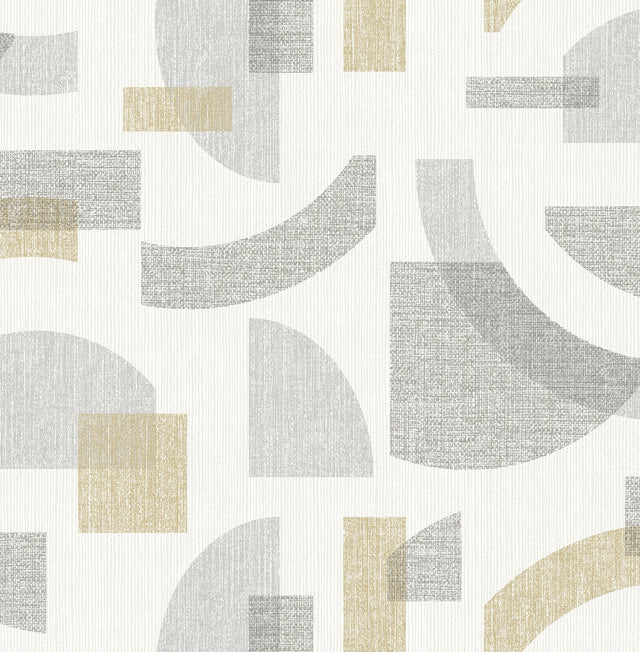 Fulton Gold Shapes Wallpaper with Modern Geometric Pattern - A-Street Prints 4141-27159
