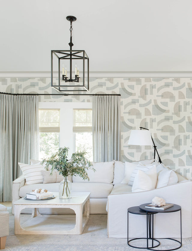 Fulton Light Blue Shapes Wallpaper with Modern Geometric Pattern - A-Street Prints 4141-27161