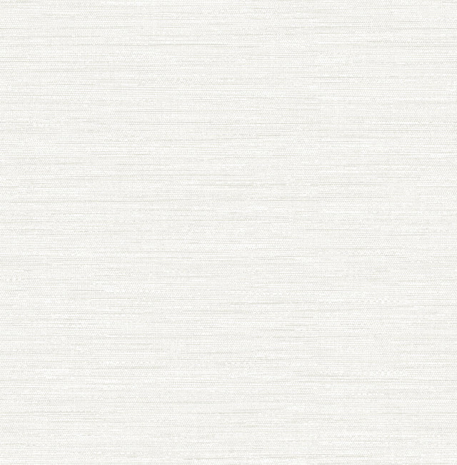 Sheehan Pearl Faux Grasscloth Wallpaper with Modern Textured Metallic Finish - Brewster 4141-27163