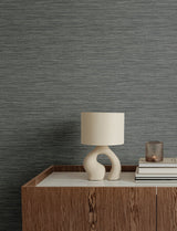 Sheehan Stone Faux Grasscloth Wallpaper with Modern Graphic Texture - A?Street Prints 4141-27167