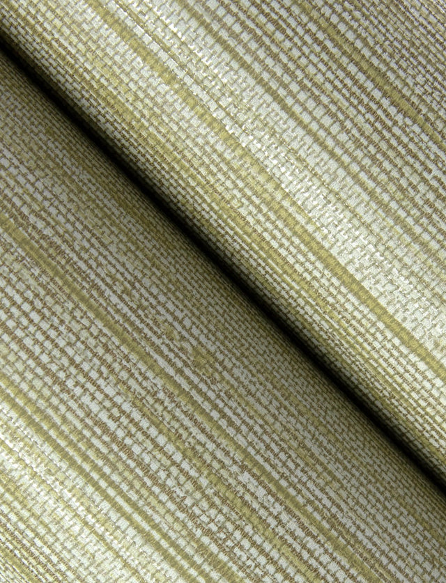 Sheehan Gold Faux Grasscloth Wallpaper with Metallic Textured Finish - A?Street Prints 4141-27168