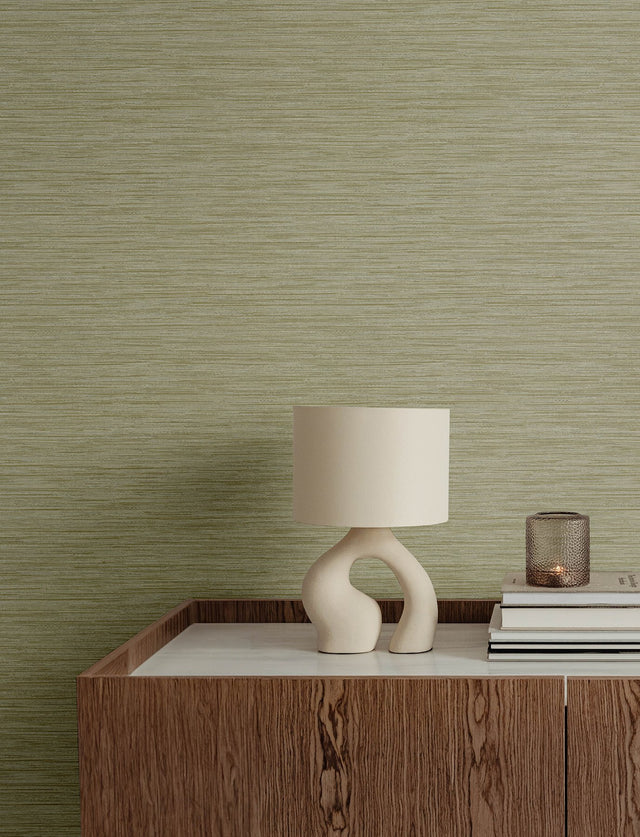 Sheehan Gold Faux Grasscloth Wallpaper with Metallic Textured Finish - A?Street Prints 4141-27168