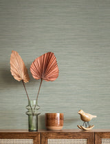 Sheehan Sea Green Faux Grasscloth Wallpaper with Modern Graphics Texture - A-Street Prints 4141-27169