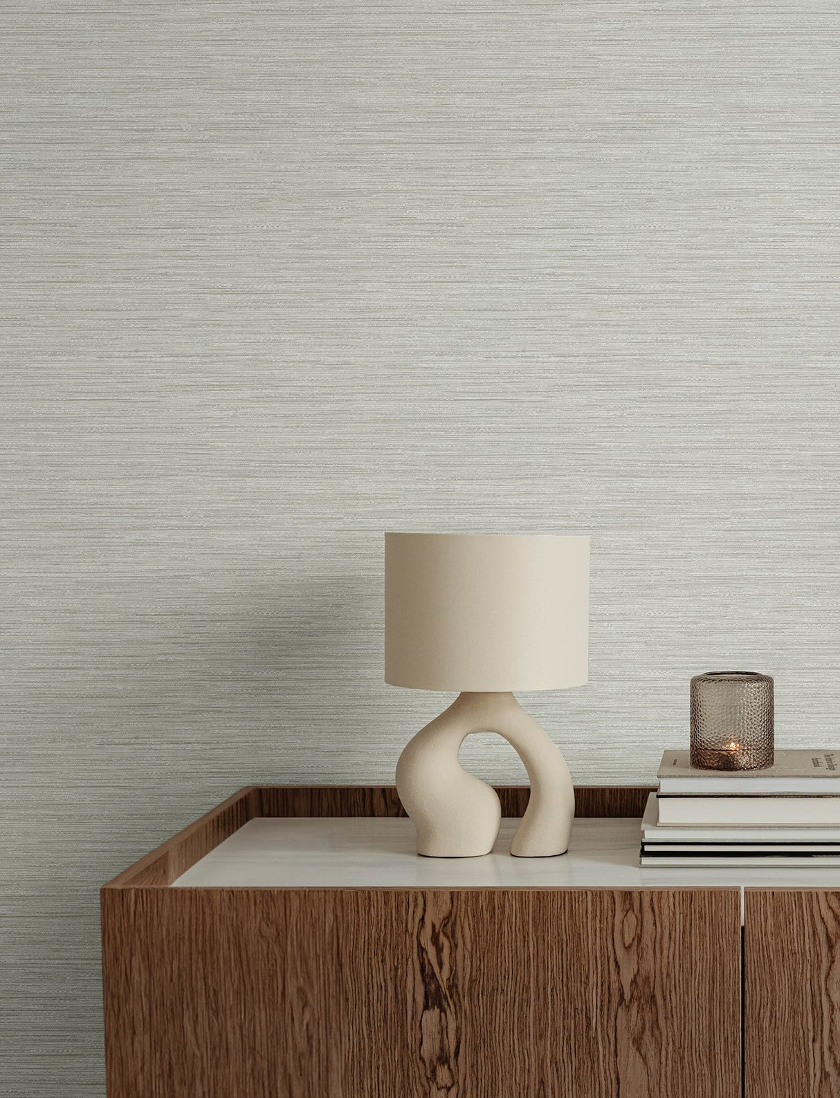 Sheehan Silver Faux Grasscloth Wallpaper with Modern Graphics Texture - Brewster 4141-27170