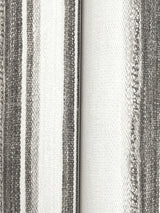 Loom Spun Charcoal Wallpaper with Farmhouse Stripes, Prepasted Non Woven, Random Match - Chesapeake 4142-72601