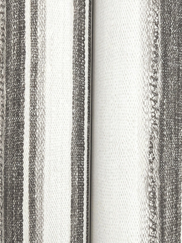 Loom Spun Charcoal Wallpaper with Farmhouse Stripes, Prepasted Non Woven, Random Match - Chesapeake 4142-72601