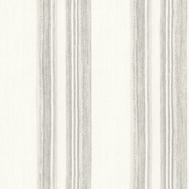 Loom Spun Grey Wallpaper with Textured Stripe Pattern, Farmhouse Style - Chesapeake 4142-72602