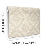 Montana Beige Wallpaper with Western Geometric Pattern - Chesapeake 4142-72603