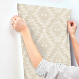 Montana Beige Wallpaper with Western Geometric Pattern - Chesapeake 4142-72603