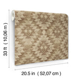 Montana Maroon Wallpaper with Geometric Country Pattern - Chesapeake 4142-72606