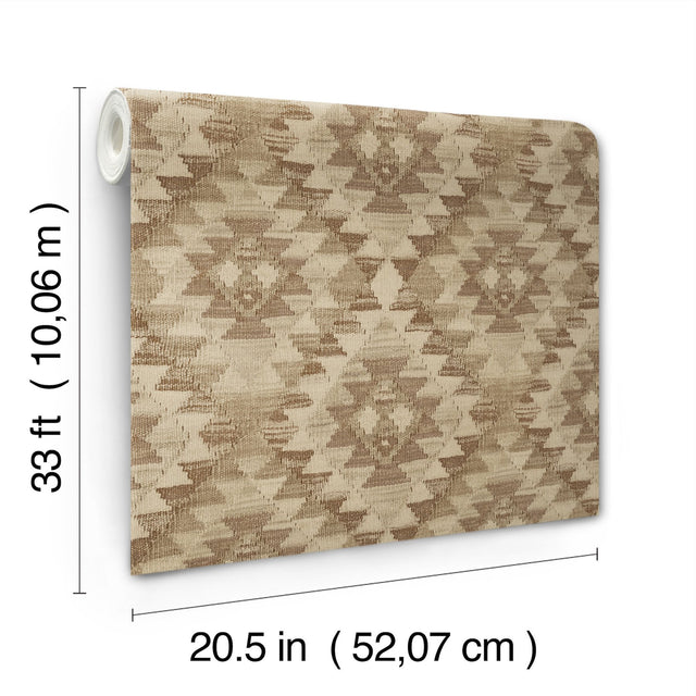 Montana Maroon Wallpaper with Geometric Country Pattern - Chesapeake 4142-72606