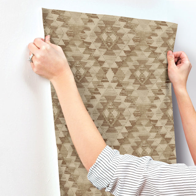 Montana Maroon Wallpaper with Geometric Country Pattern - Chesapeake 4142-72606