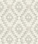 Montana Ash Wallpaper with Geometric Western Motif - Chesapeake 4142-72607