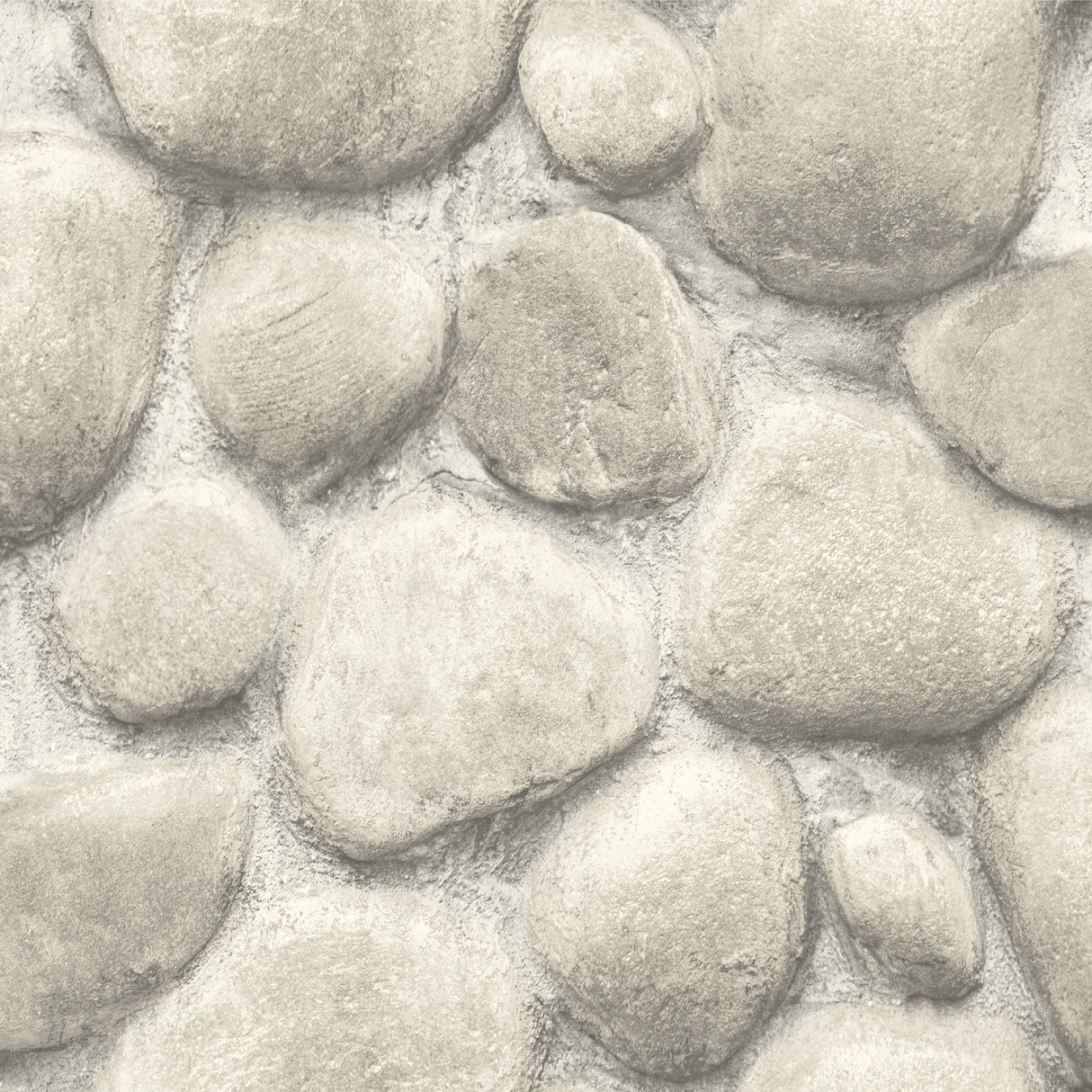Root Rock Brown Wallpaper with Stone Graphic in Farmhouse Style - Chesapeake 4142-72610