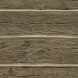 Lodgepole Dark Brown Wallpaper with Farmhouse Wood Graphic Pattern - Chesapeake 4142-72613
