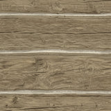 Lodgepole Chestnut Wallpaper with Wood Log Motif, Farmhouse Prepasted Non Woven - Chesapeake 4142-72615