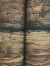 Bunkhouse Mahogany Wallpaper with Wood Graphic Log Pattern, Lodge Style - Chesapeake 4142-72616