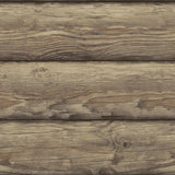 Bunkhouse Chestnut Wallpaper with Wood Graphic Log Motif - Chesapeake 4142-72618