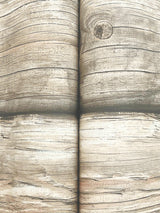 Bunkhouse Ash Wallpaper with Lodge Wood Graphic Motif - Chesapeake 4142-72619