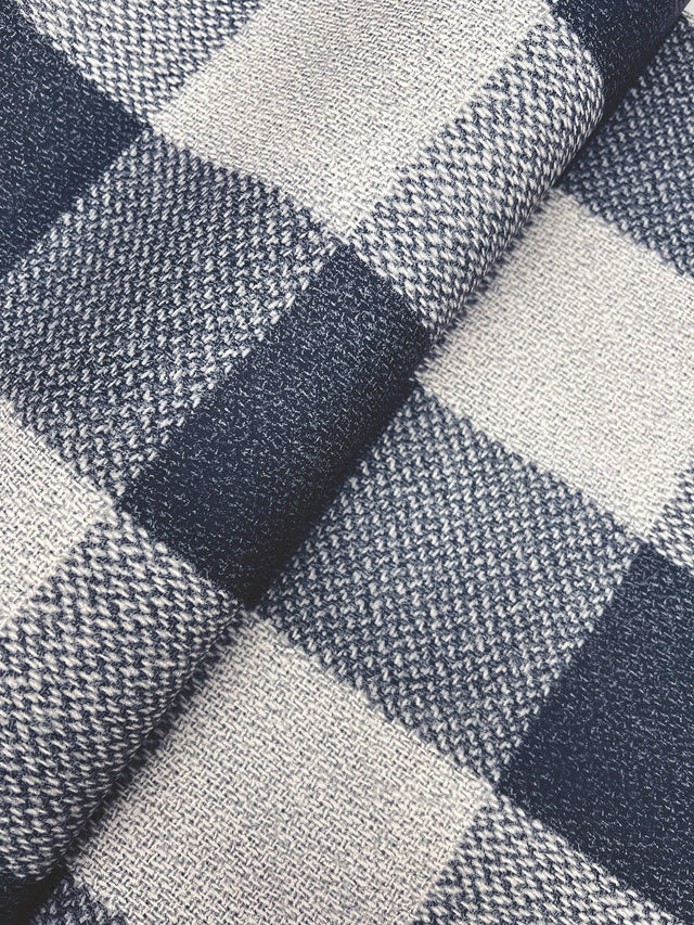 Lumberjack Navy Wallpaper with Buffalo Plaid Pattern, Farmhouse Style - Chesapeake 4142-72620