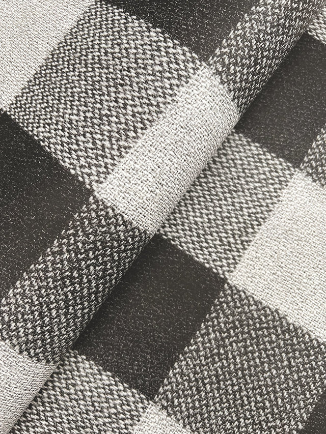 Lumberjack Black Wallpaper with Buffalo Plaid Farmhouse Graphic - Chesapeake 4142-72622