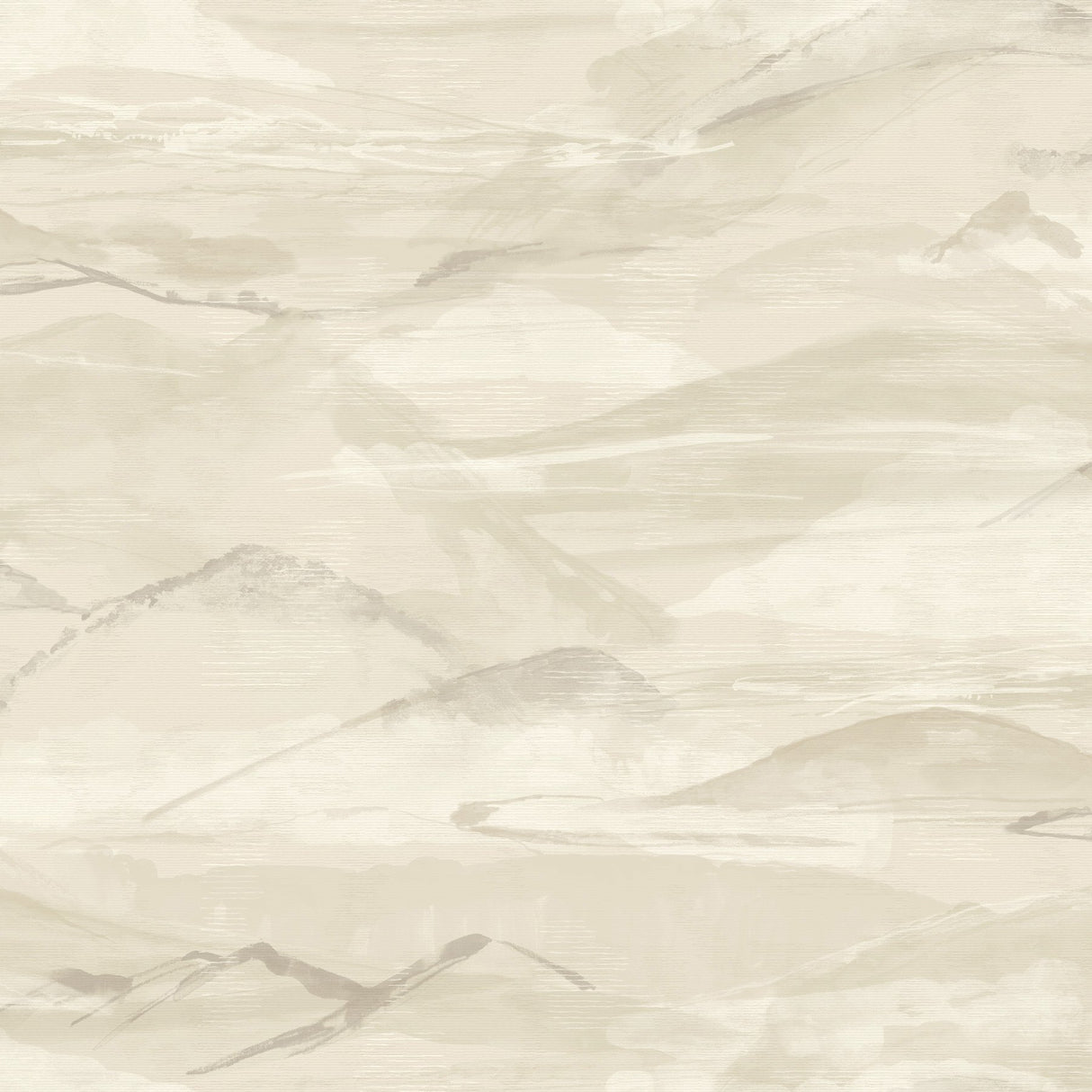 Bozeman Mountains Bone Wallpaper with Abstract Transitional Motif - Chesapeake 4142-72627