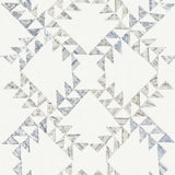Scrap Quilt Denim Wallpaper with Geometric Quilt Motif - Chesapeake 4142-72628