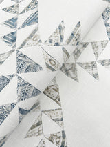 Scrap Quilt Denim Wallpaper with Geometric Quilt Motif - Chesapeake 4142-72628