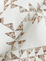 Scrap Quilt Brown Wallpaper with Geometric Quilt Motif, Traditional Textured Non Woven - Brewster 4142-72629