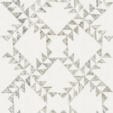 Scrap Quilt Grey Wallpaper with Geometric Quilt Pattern, Traditional Textured Non Woven - Brewster 4142-72630