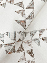 Scrap Quilt Light Brown Wallpaper with Geometric Quilt Motif - Chesapeake 4142-72631