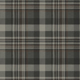 Dutton Plaid Charcoal Wallpaper with Traditional Plaid Pattern - Chesapeake 4142-72632