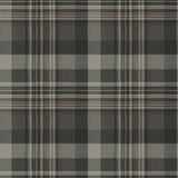 Dutton Plaid Charcoal Wallpaper with Traditional Plaid Pattern - Chesapeake 4142-72632SAM