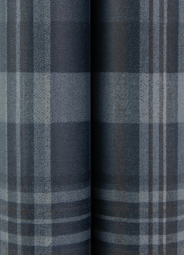 Dutton Plaid Indigo Wallpaper with Traditional Plaid Pattern - Chesapeake 4142-72635
