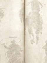 Stockman Silhouette Light Grey Wallpaper with Country Novelty Cowboy Graphics - Chesapeake 4142-72638